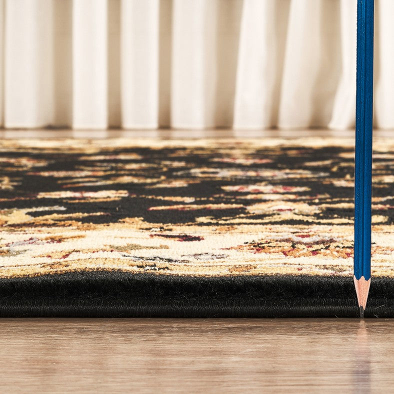 Classic GC_VIN5007 Area Rug with Timeless Design - Black