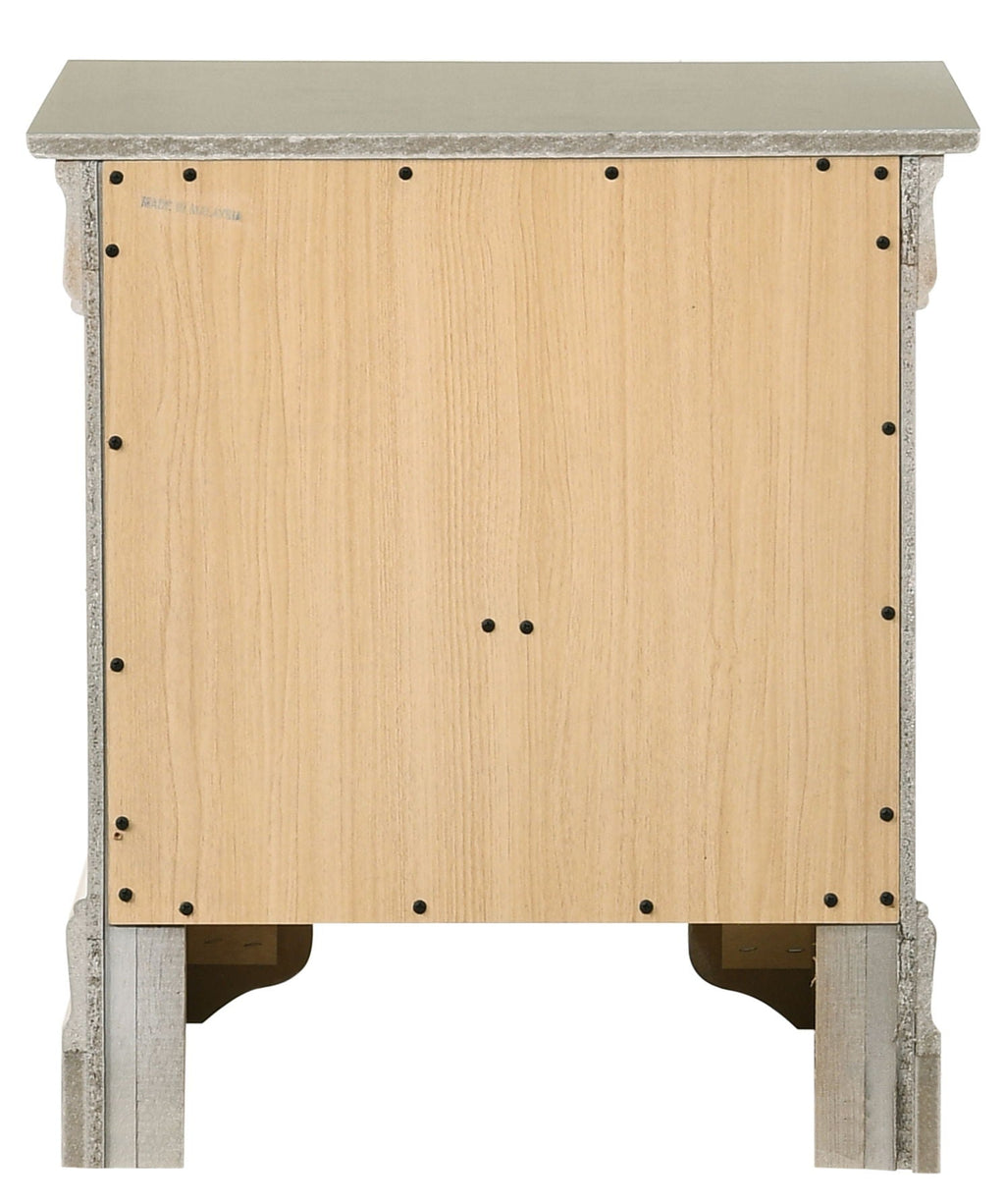 Louis Phillipe Wood Nightstand with Storage Drawers - Multiple Colors