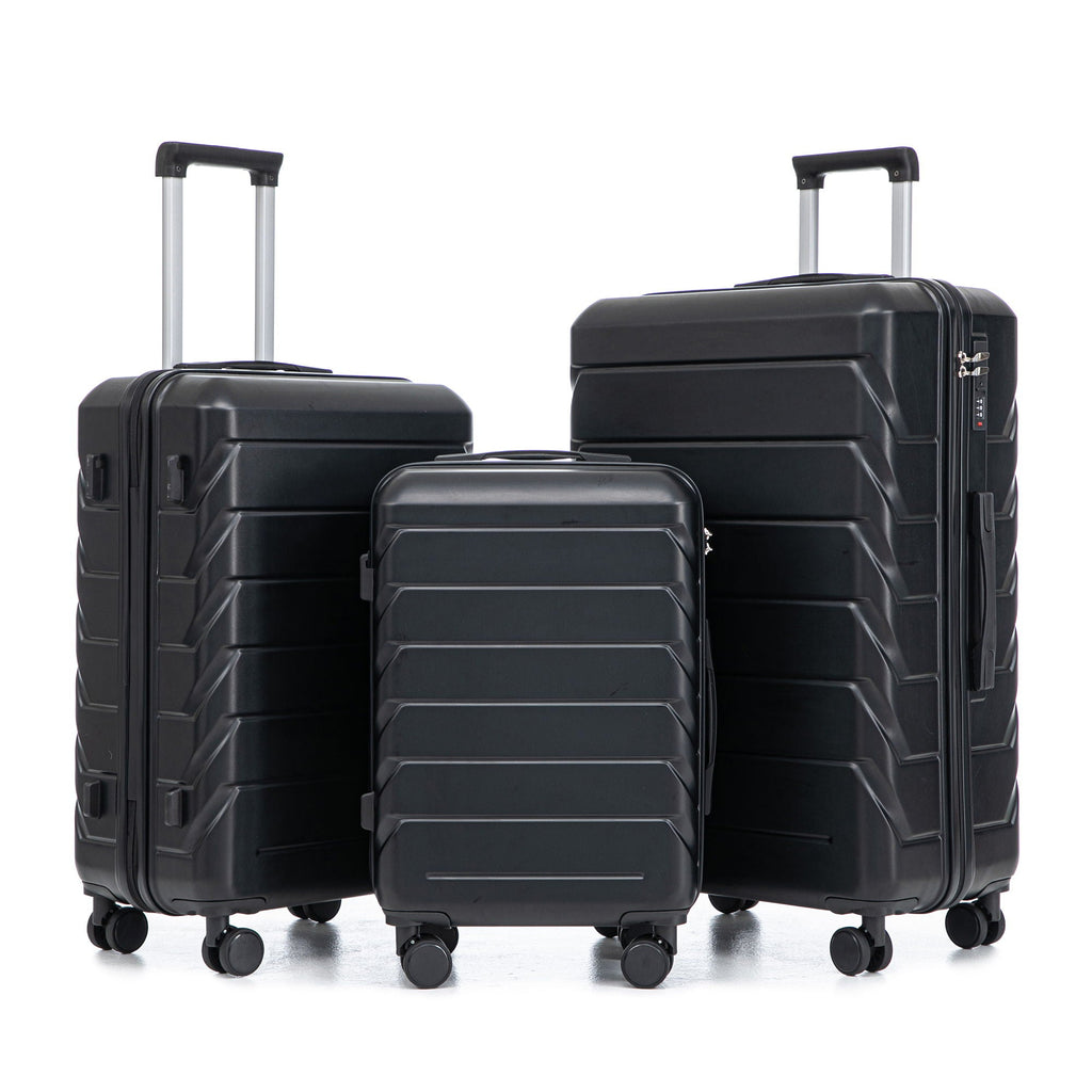 3 Pieces Set Spinner Wheel Luggage With Combination Lock