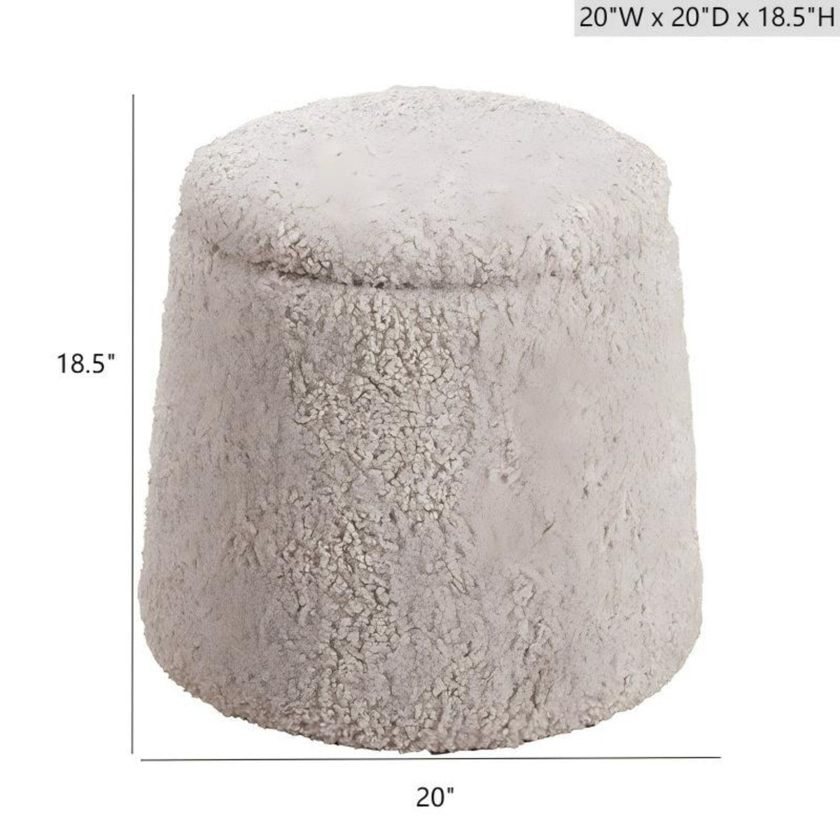 Elegant Round Storage Ottoman with Built-In Storage - Dark Green or Beige