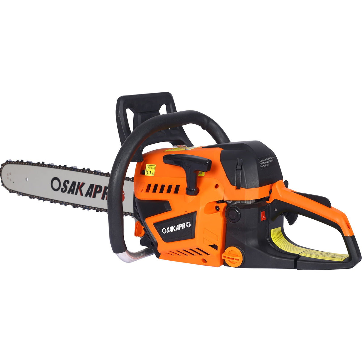 58cc Gasoline Chainsaw with 20-Inch Bar and Anti-Vibration - Orange