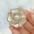 Elegant Pearl Corsage Brooch For Women