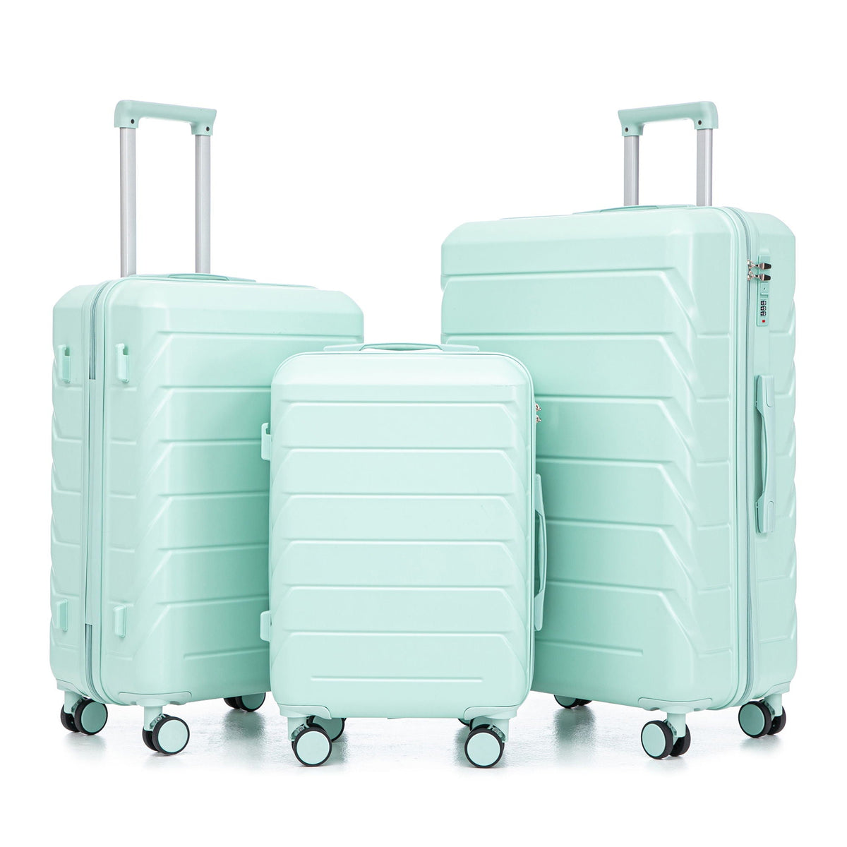 3 Pieces Set Spinner Wheel Luggage With Combination Lock