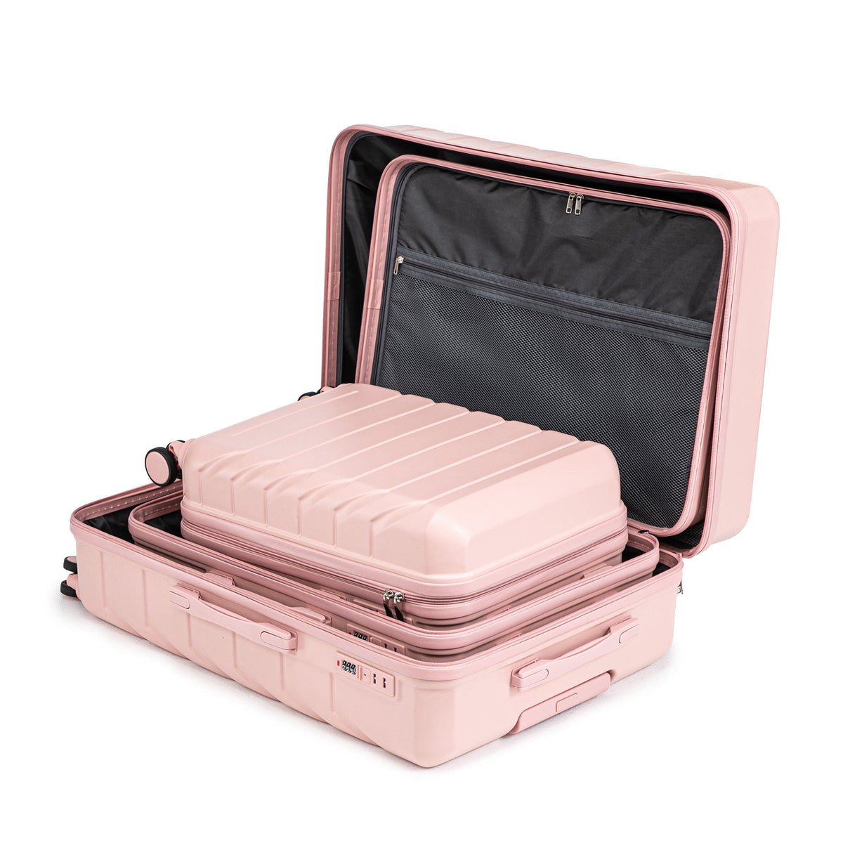 3 Pieces Set Spinner Wheel Luggage With Combination Lock