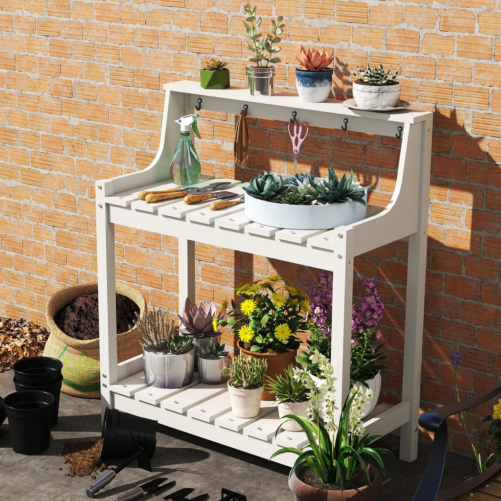 HDPE Potting Bench with Storage - Multiple Colors