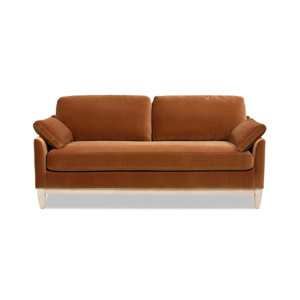 Modern Farmhouse Sofa with Removable Cushions - Dark Green or Orange