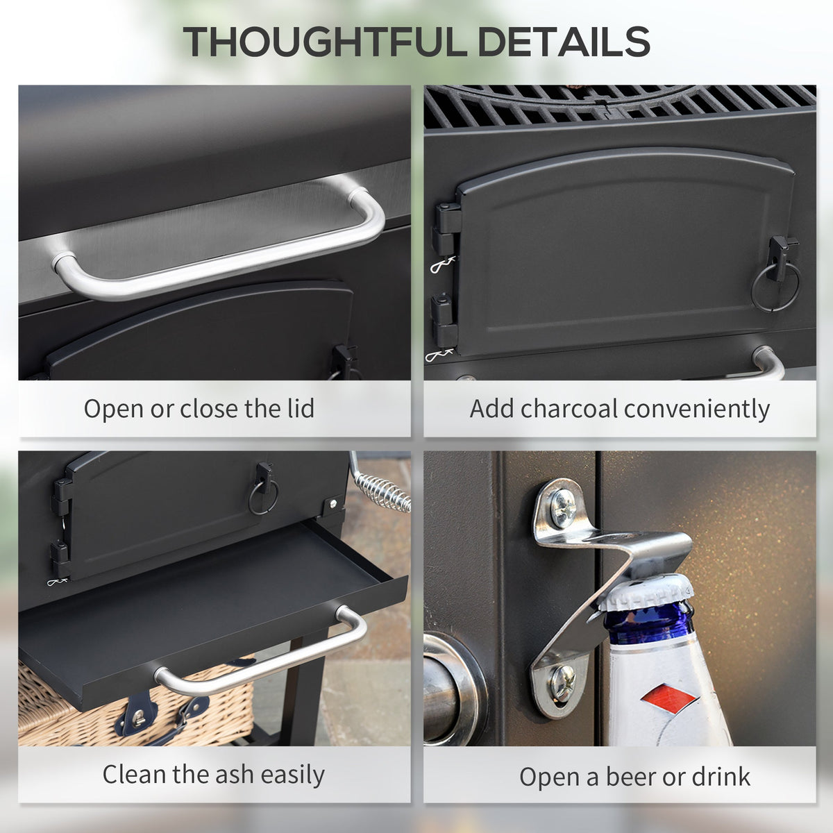 Outsunny Charcoal BBQ Grill