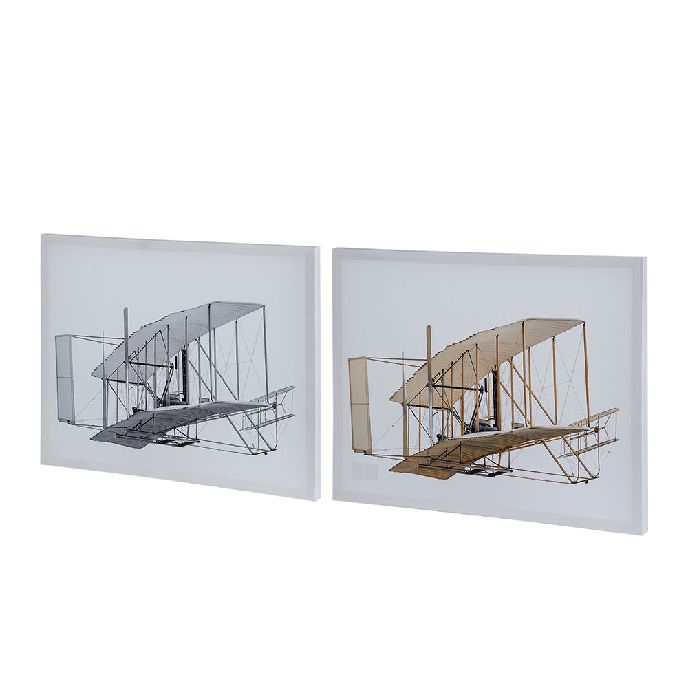 Large Rectangular Diptych Wall Art with Canvas & MDF - Multicolor