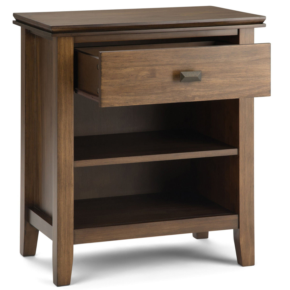 Handcrafted Bedside Table with Drawer and Shelf - Multiple Colors
