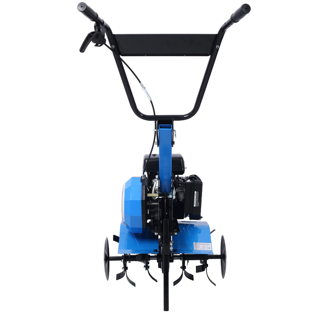 Gas-Powered Steel Tiller with 45.6-Inch Wide Path – Steel