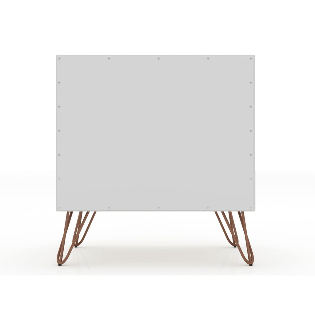 White Nightstand with 2 Drawers - Modern Storage Solution