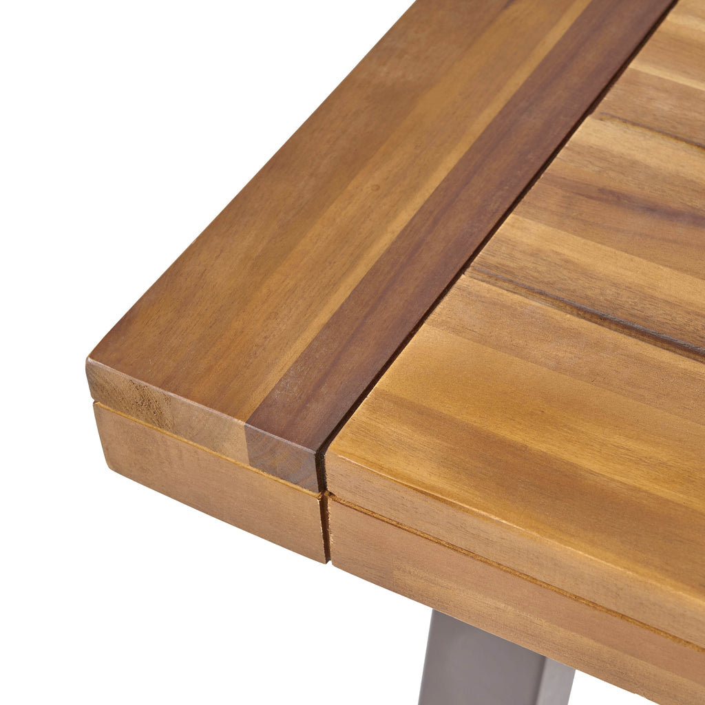 Acacia Wood Outdoor Dining Table with Seating for 8