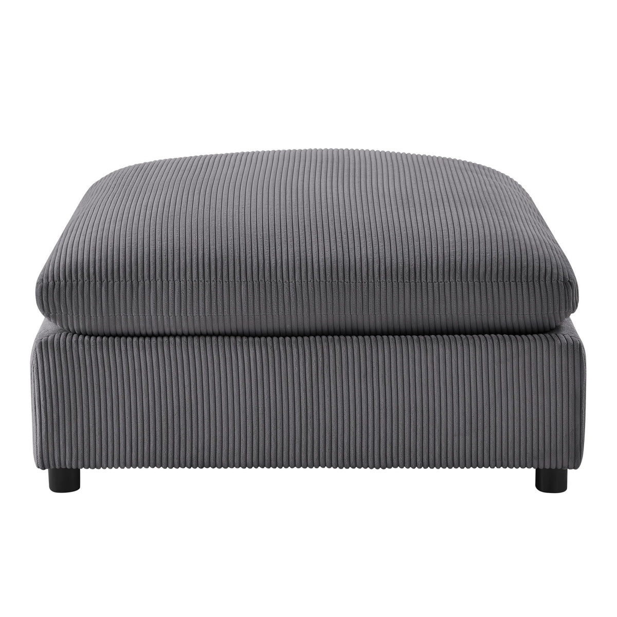 Chelsea Upholstered Ottoman with Removable Covers - Dark Gray or Beige