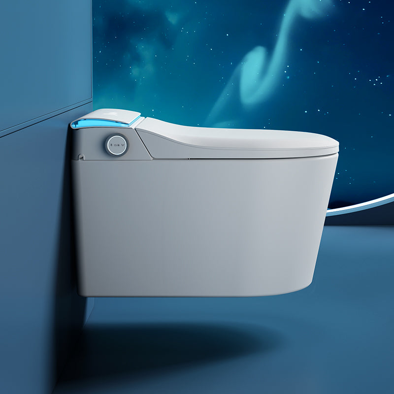 Wall-Mounted Smart Toilet with Automatic Lid and Bidet - Porcelain