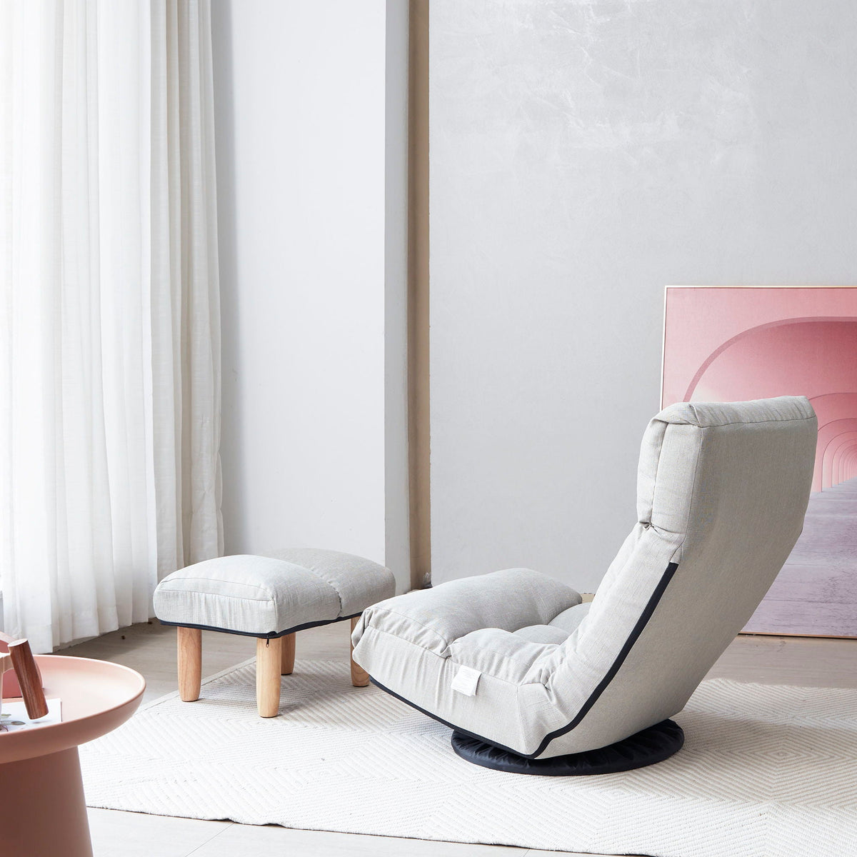 Adjustable Japanese Reclining Floor Chair Sofa With Metal Frame