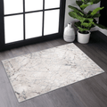 Trendy Polyester Area Rug - Marfi Collection 2x3 with Easy-Care Finish - Multi, Blue+Grey, or Ivory