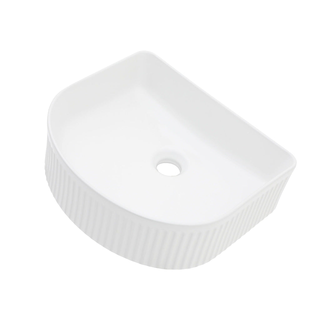 Vessel Bathroom Sink With Design - White