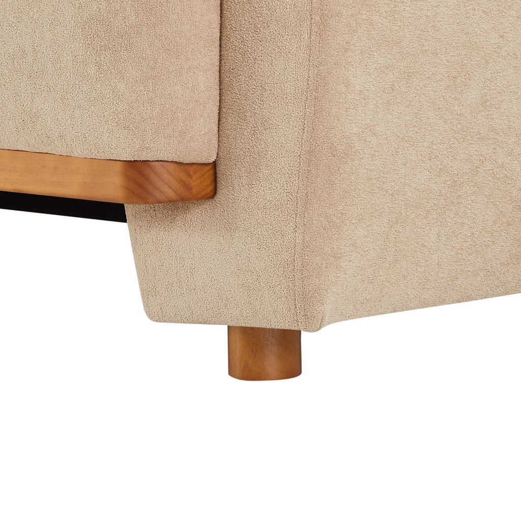 Modern Upholstered Velvet Sofa with Wood Frame - Nomad