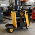 Multi-Function Welder Trolley with 4 Drawers and Safety Chains - Iron