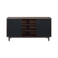 Fluted Sideboard with Adjustable Storage - Black or Blue