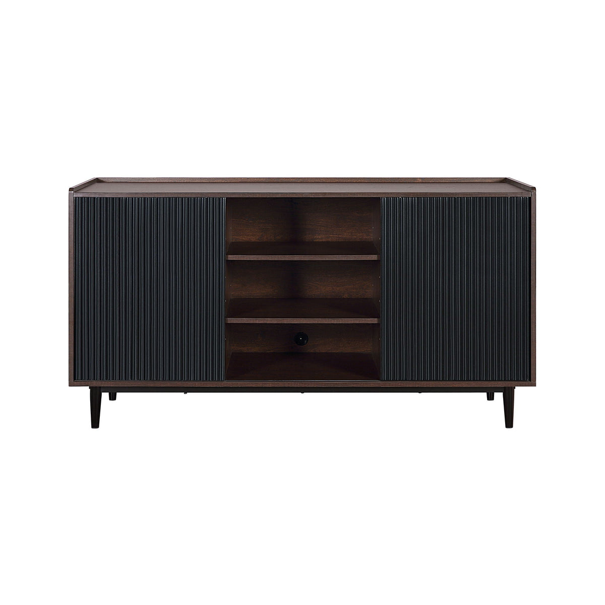 Fluted Sideboard with Adjustable Storage - Black or Blue