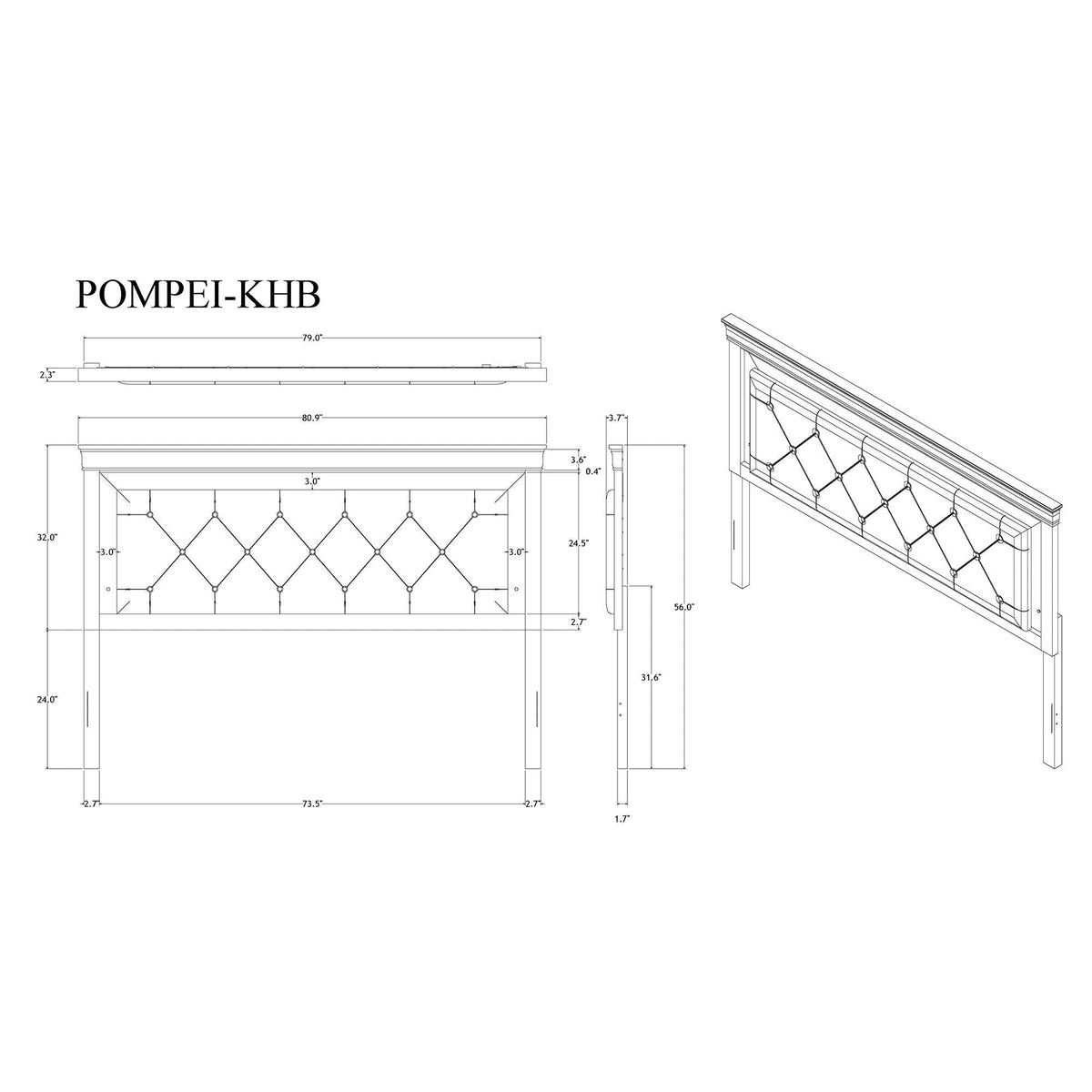 Panel Bed with LED Lighting and Tufted Headboard - White or Dark Gray