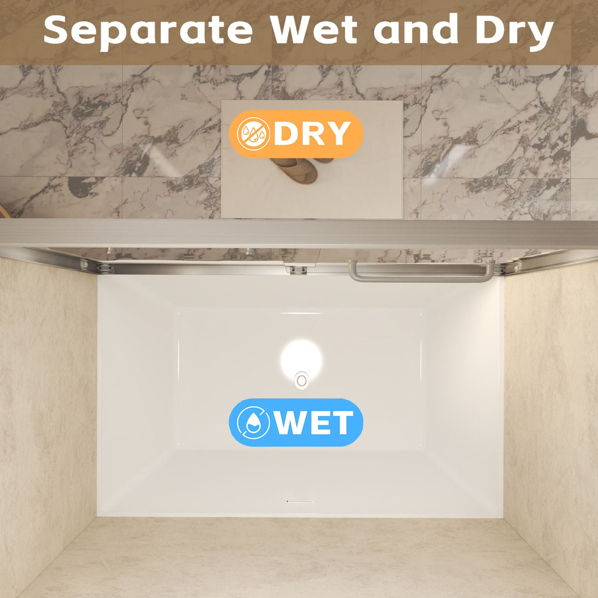 Double Sliding Shower Door with Explosion Proof Film - Black, Gray, or Dark Gray