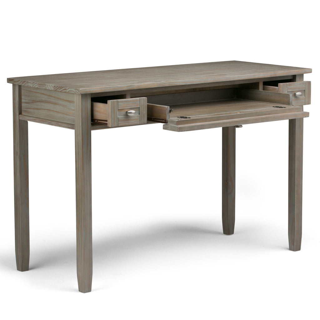 Handcrafted Wooden Writing Desk with Storage Drawers - Multiple Colors