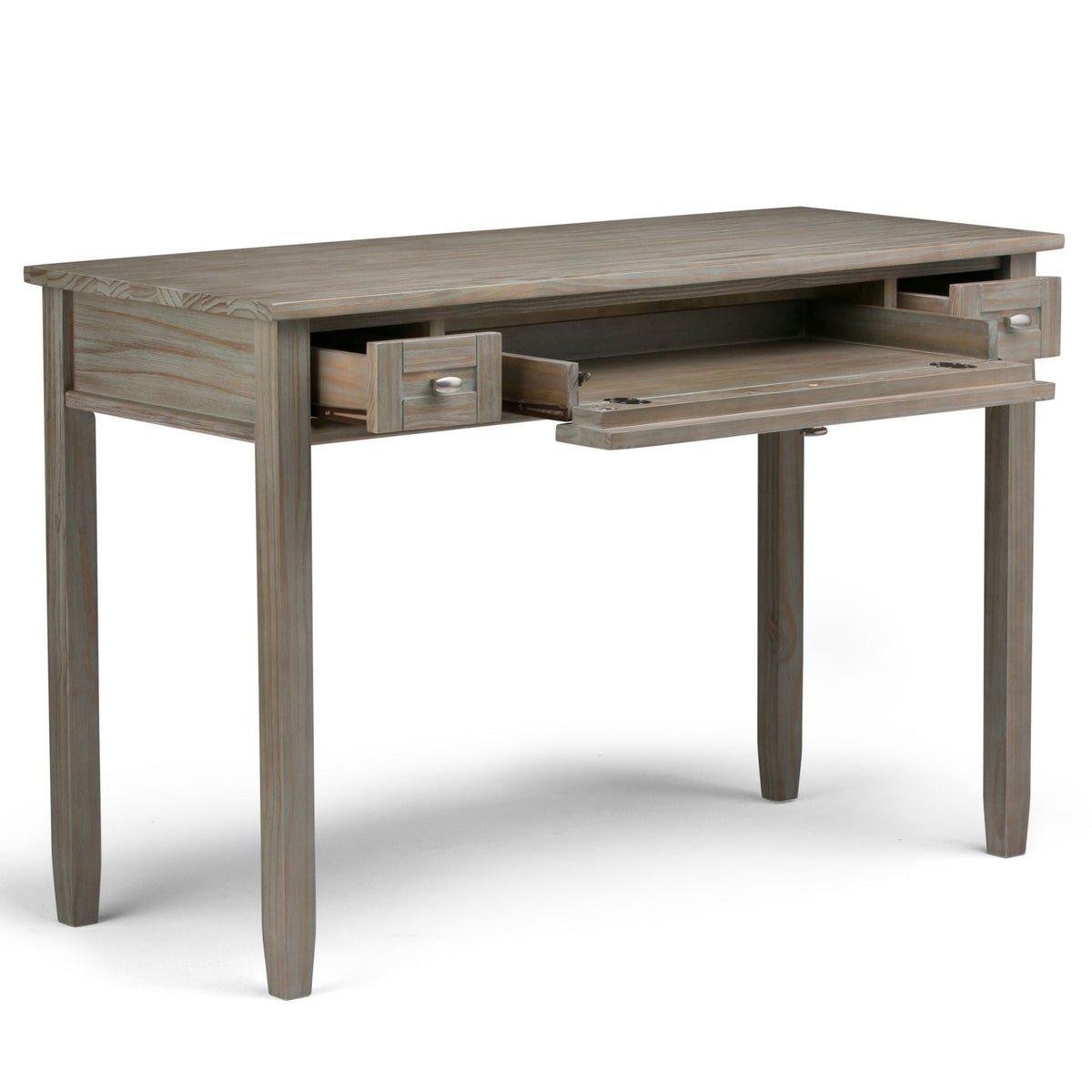 Handcrafted Wooden Writing Desk with Storage Drawers - Multiple Colors