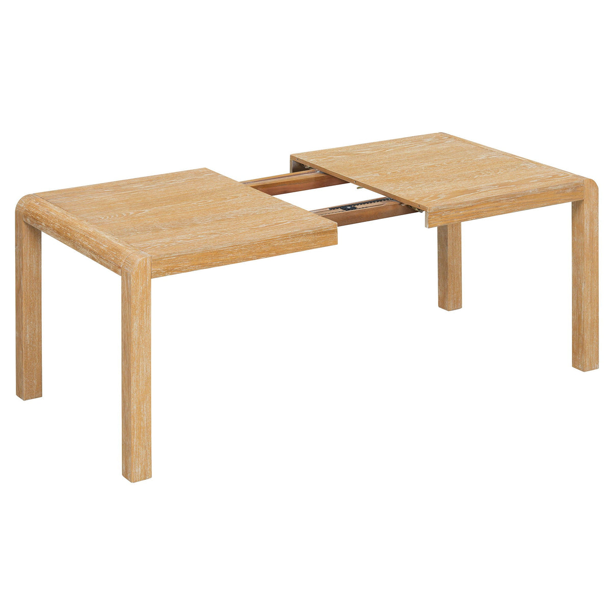 Extendable Dining Table Set with 4 Upholstered Chairs and 1 Bench