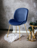 Chuchip Velvet Side Chair with Armless Design - Gray