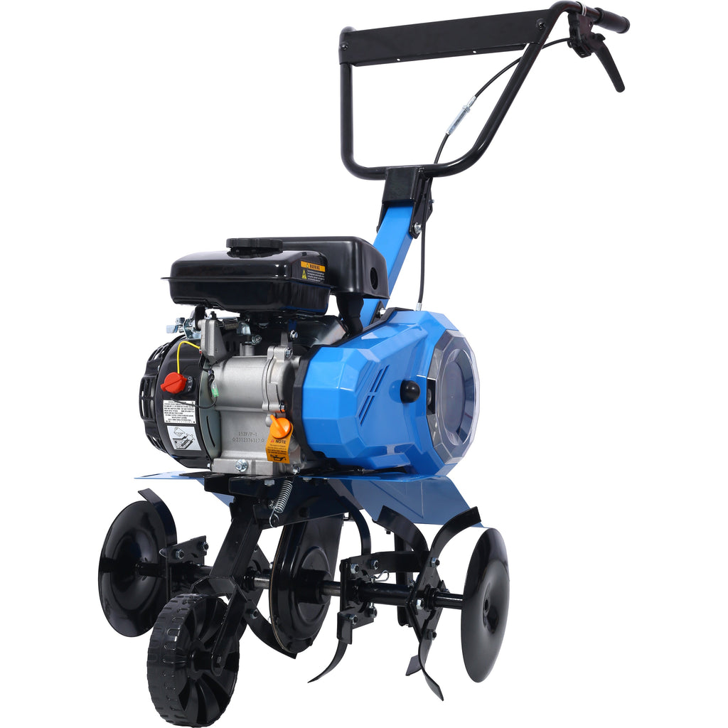 Gas-Powered Steel Tiller with 45.6-Inch Wide Path – Steel