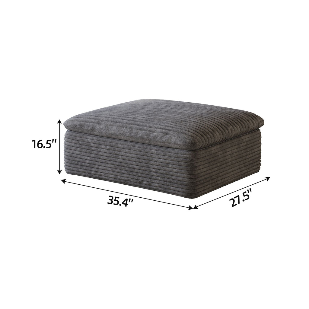 Dark Ottoman with Modular Design - Dark