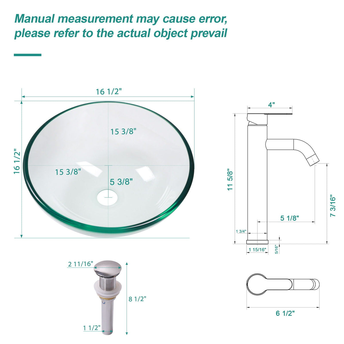 Vessel Sink With Faucet And Pop-Up Drain