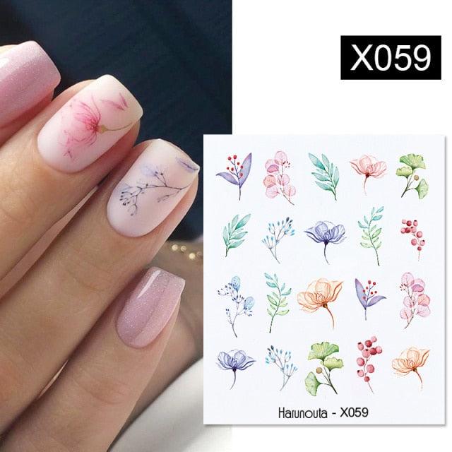 Egg Shell French Lines Water Decals Sticker Geometric Flowers Leaves Bubble Design Slider For Manicuring Nail Art Manicure Lips Nail Art Decorations Slider Nail Art Stickers Decals Nail Art Supplies Valentines Day 3D Self-Adhesive Nail Decorations
