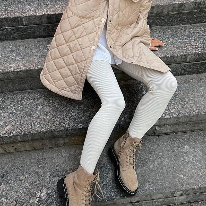 Elegant High Waist Cotton Fitness Basic Pants Casual Spring New Female Skinny Leggings Women Seamless Fitness Leggings Women Seamless Push Up Leggings Workout Pants Breathable Pants