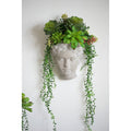 Visage Cement Wall Planter Vase - Small