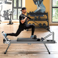 Extra-Large Multi-Functional Pilates Reformer Machine With Dynamic Resistance Cords And Aerobic Rebounder, Black (SAK32879)