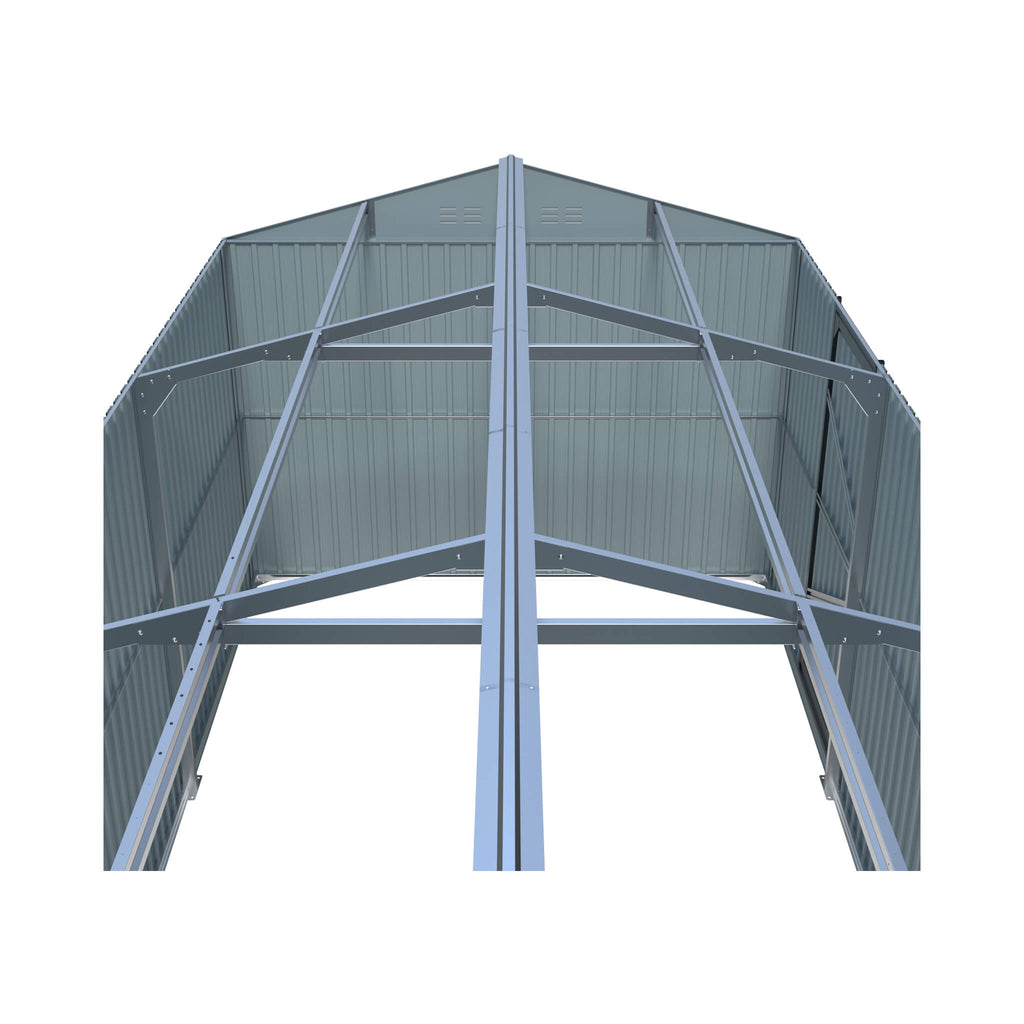 Extra-Large Outdoor Galvanized Steel Outdoor Storage Shed With Skylight Roof (SAK42671)