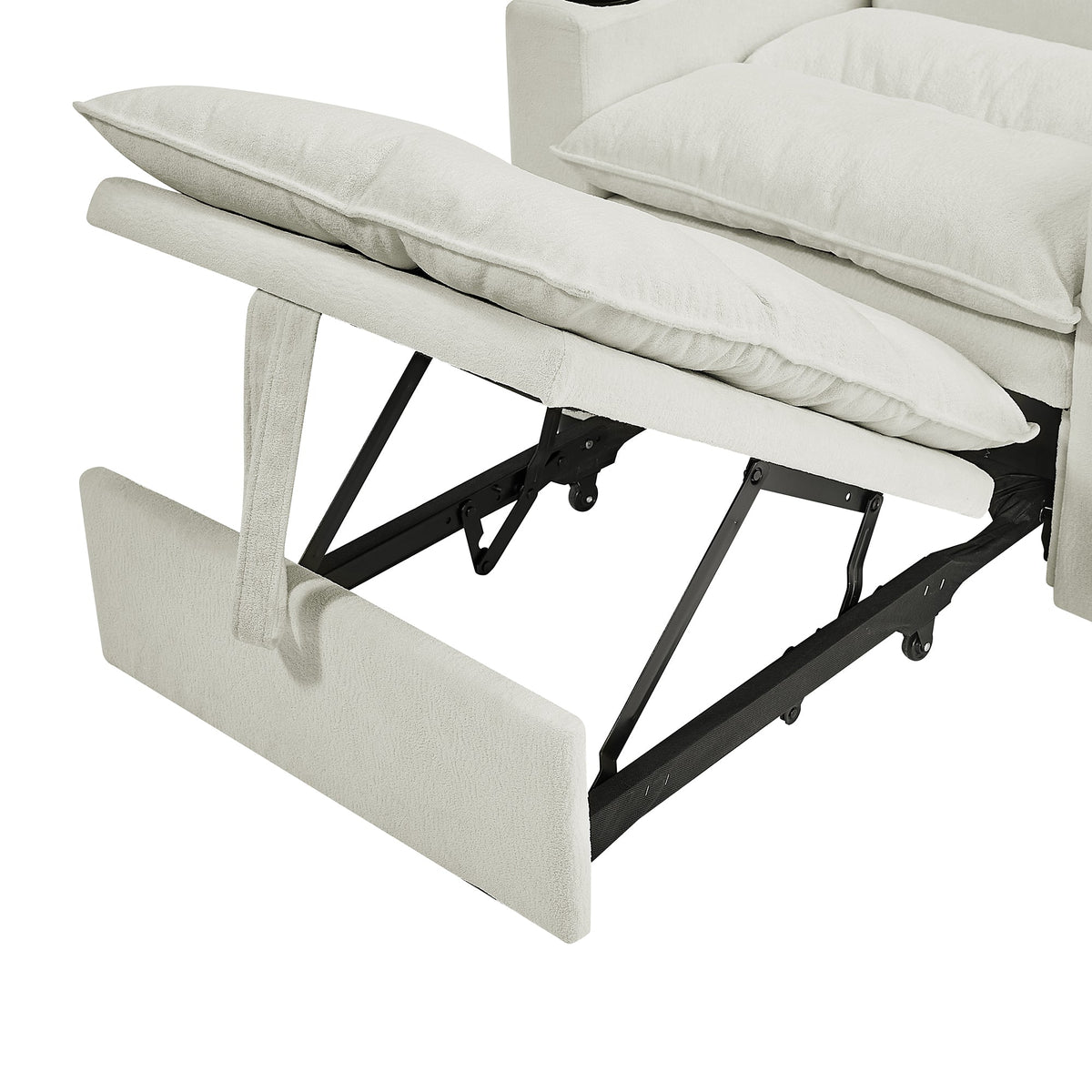 Convertible Sleeper Sofa Chair Bed with 3-in-1 Design - Lychee Velvet
