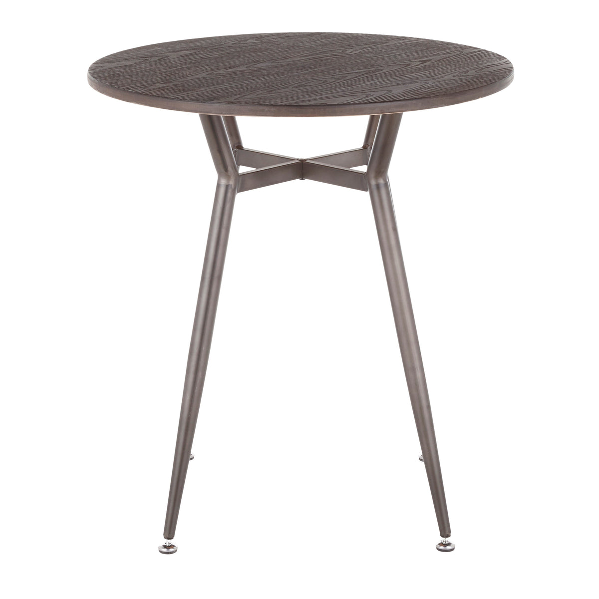 Round Dinette Table in Antique Metal