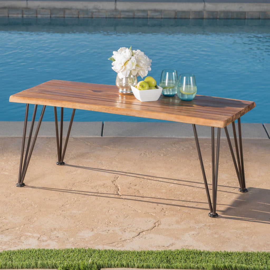 Zion Industrial Wood and Metal Coffee Table