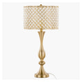 Contemporary Table Lamp with Crystalline Shade - Gold, Black, or Gray