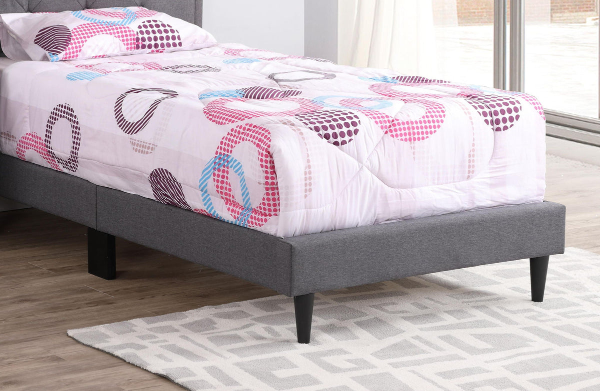 Button Tufted Upholstered Bed with Charming Design - Multiple Colors