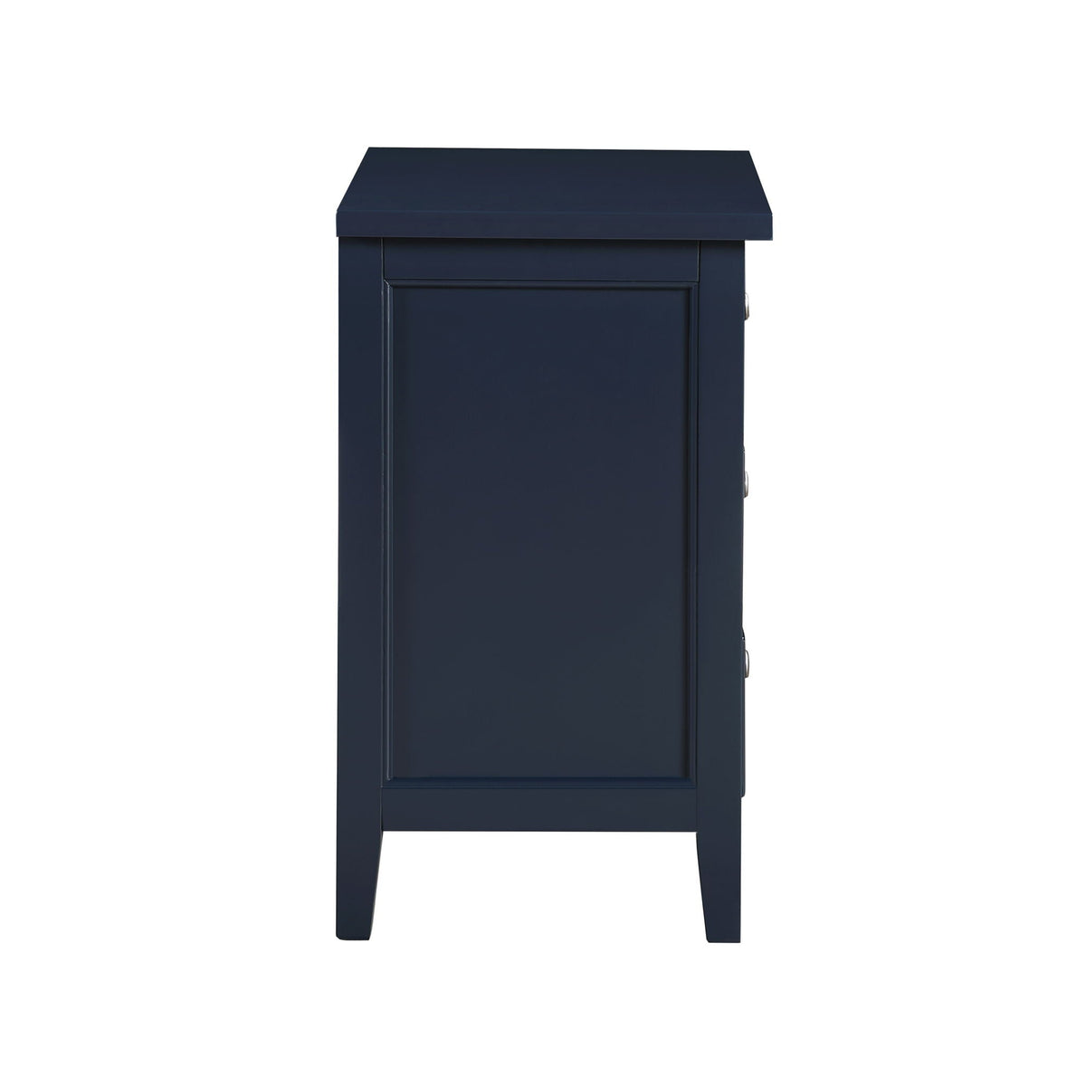 3 Drawer Nightstand with Metal Glides - White, Blue, Dark Green