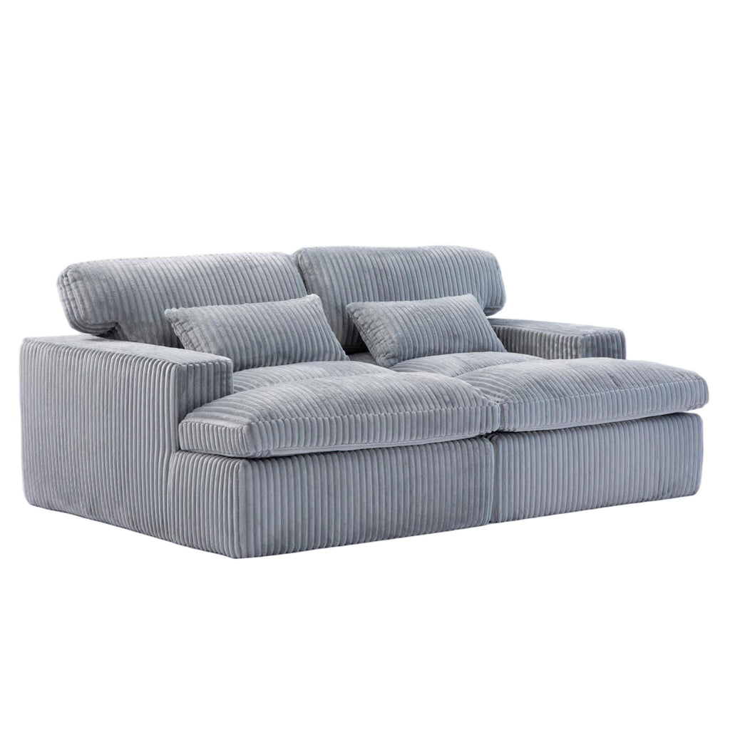 Double Chaise Lounge Chair, Oversized Upholstered Sleeper Cloud Couch