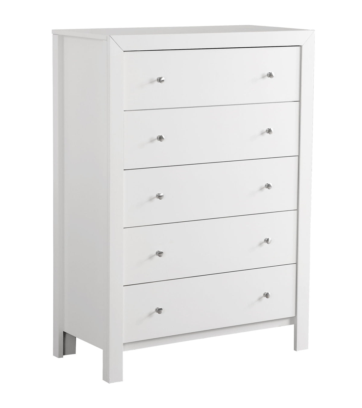 Modern Elegant Transitional Storage Chest with Spacious Drawers - Dark Red, Black, or White