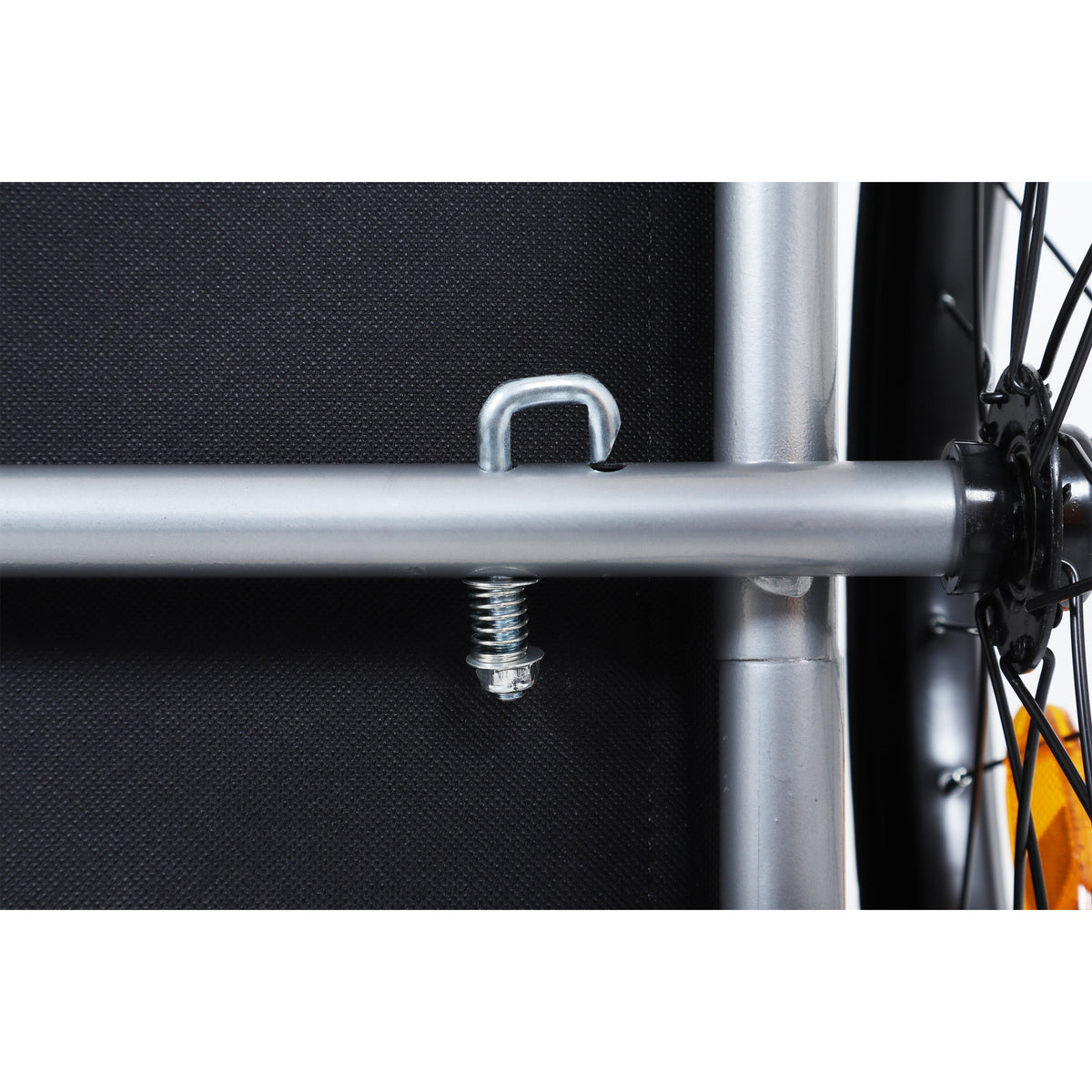 Large Folding Bike Trailer for Dogs with Steel Frame - Black+Grey or Black+Green