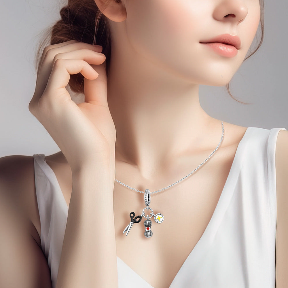 Flower Of Life Medical-themed Bracelet With Beads Featuring A White-coat Angel Design