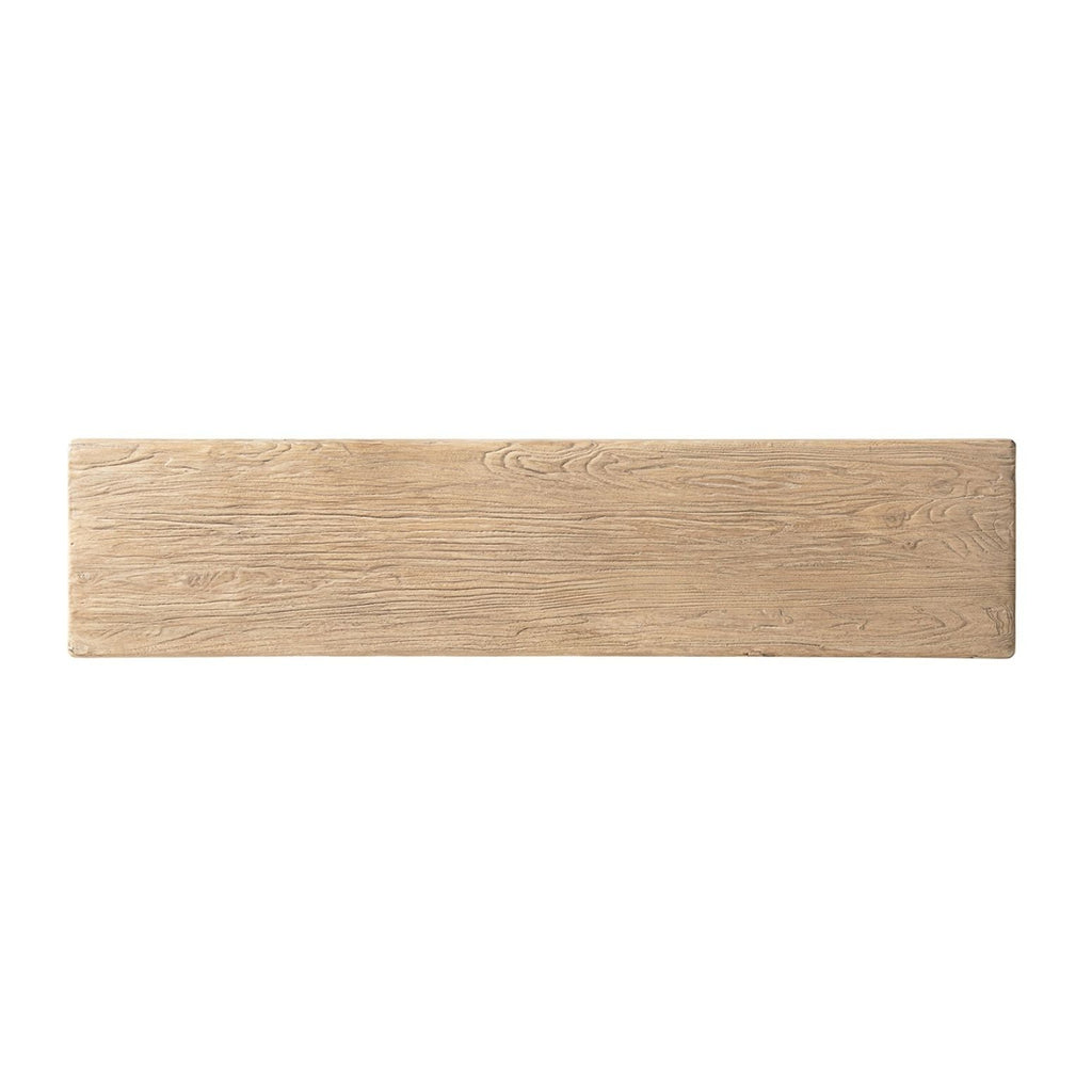 Trestle Coffee Table with Solid Reclaimed Elm Construction - Dark or Light Brown